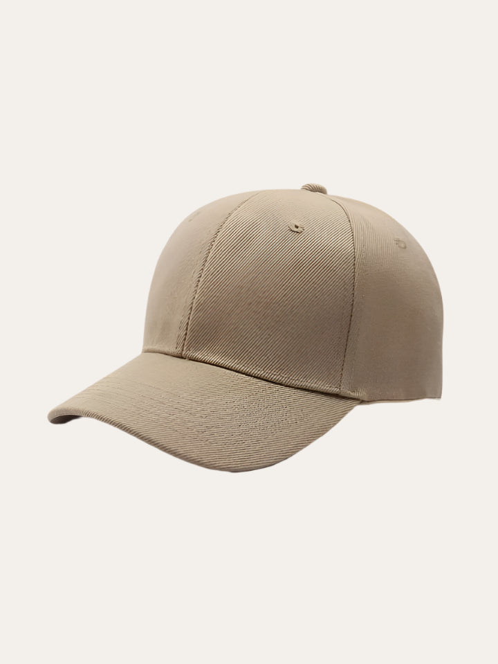 Khaki Baseball Cap with Round Front - Casual Style