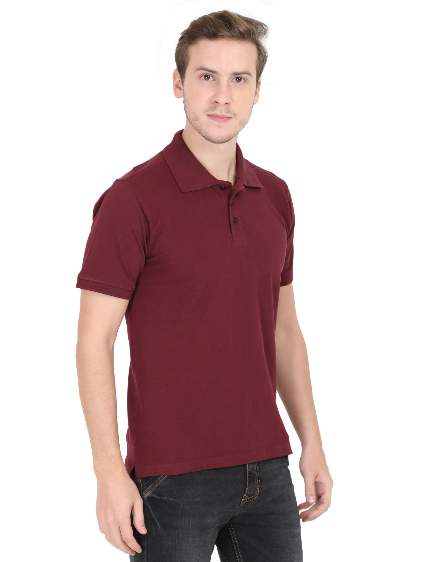 Maroon Polo T Shirt for Men - Perfect for Everyday Wear