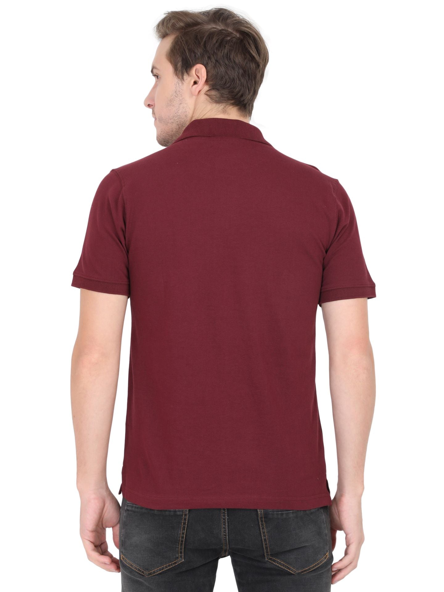 Maroon Polo T Shirt for Men - Perfect for Everyday Wear