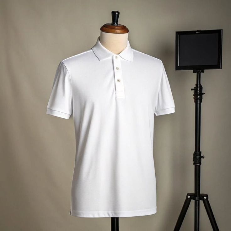 Stylish White Polo T-Shirt for Men